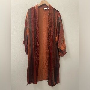 Ett.twa by anthropologie velvet shiny duster cardigan